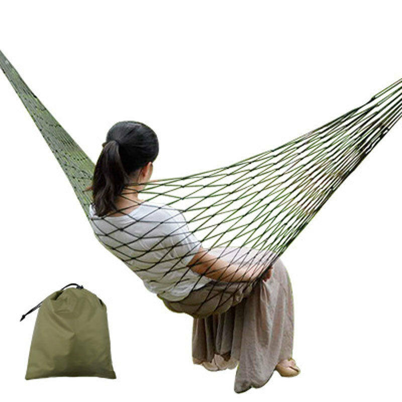 Hamaca de malla de cuerda de nailon, columpio creativo, acampada al aire libre, ocio, interior