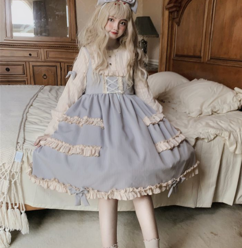 Classical Dress Puff Doll OP Autumn And Winter Long-Sleeved Daily Girl Lolita Dress