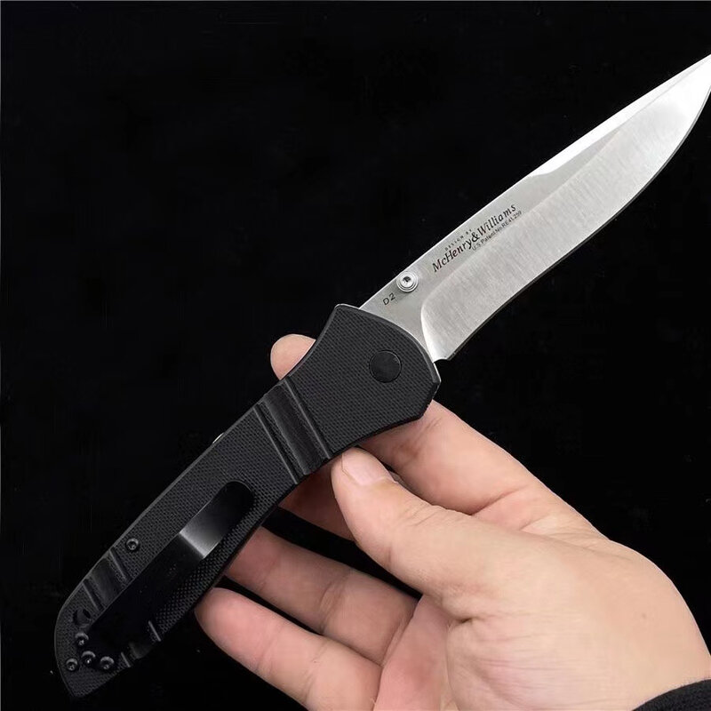D2 Blade BM 710 coltello pieghevole tattico da esterno coltelli da tasca con manico G10 ad alta durezza sicurezza di autodifesa