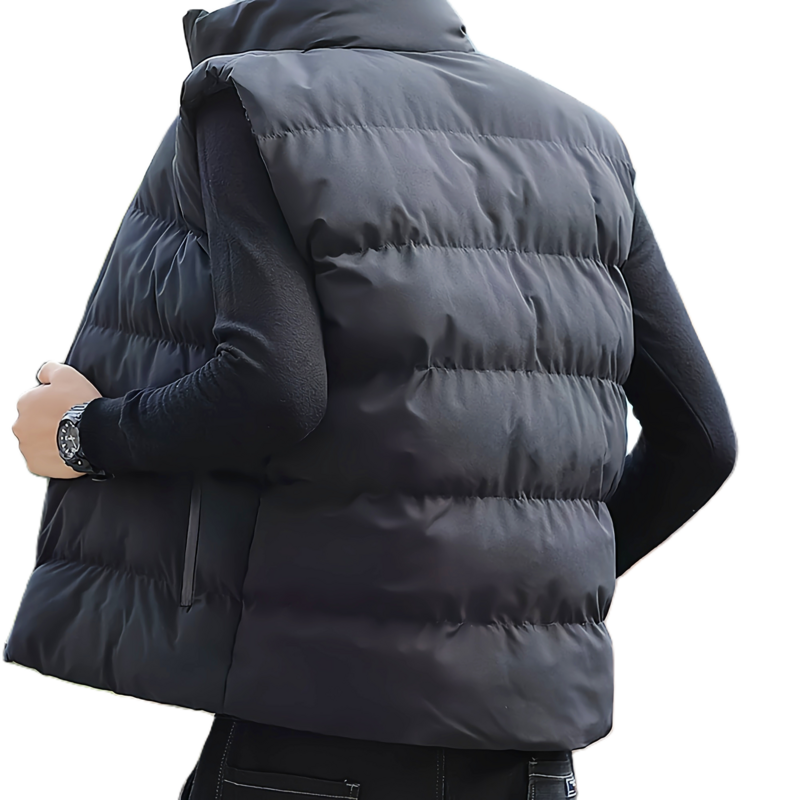 Herfst En Winter Mode Mannen Echt Down Vest Fat Mannen Plus Size Losse Sweater Warm Mouwloos Vest