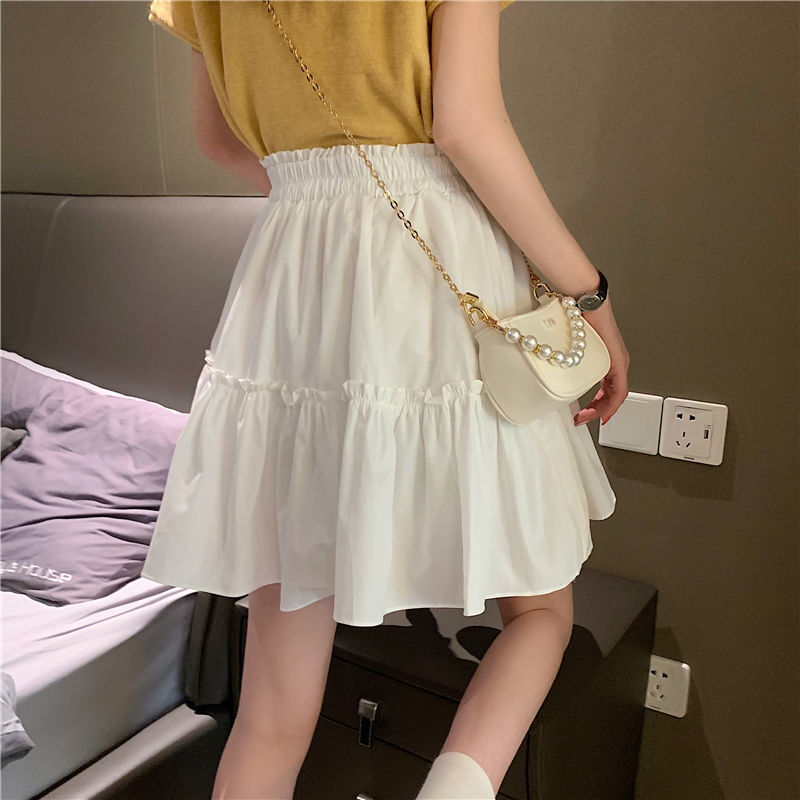 2023 New Summer Women's Style Korean Skirts Fashion Sexy Girl Mini Elastic Pleated Skirt