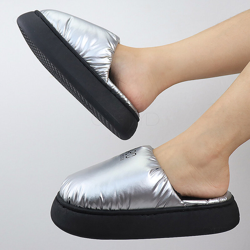 Zapatillas de casa de estilo coreano para hombre, zapatos de suela gruesa a la moda, pantuflas de Eva antideslizantes para interiores, invierno, 2022