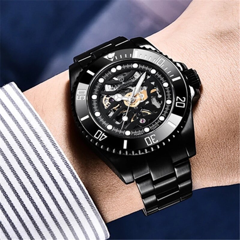 Pagani Design Luxury brand Mens orologi sportivi orologio scheletro automatico orologio Tourbillon impermeabile in acciaio reloj hombre Watch