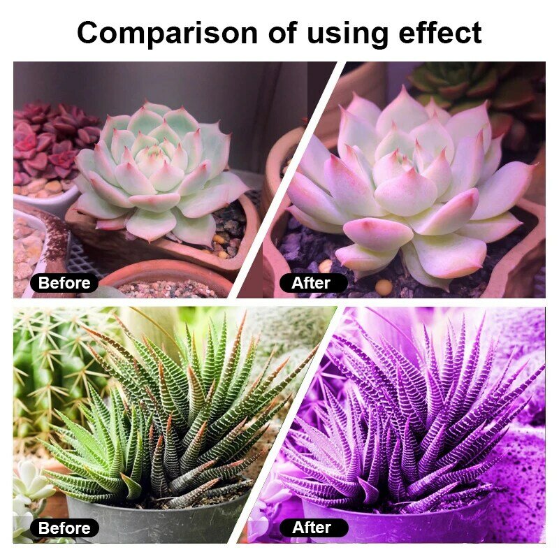 10W LED Plant Growing Lamp bulb 21LEDs USB Portable LED Grow Lights Rotation Flexible Growth Light Indoor for Succulent Plant