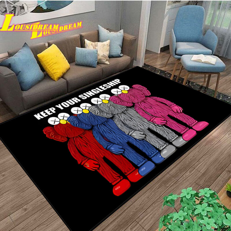 Merek Amerika Modis Lalang Karpet Boneka Karpet Rumah Ruang Tamu Kamar Tidur Karpet Area Karpet Lantai Di Kamar Kawaii Karpet Pintu Tikar