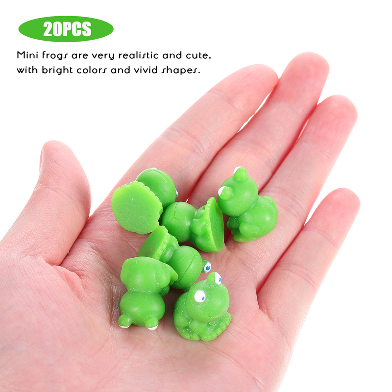 20 Pcs Brinquedos Little Frog Pequenas Sapos Estátuas Ornamentos Artificiais Resina Adornamentos Decorações