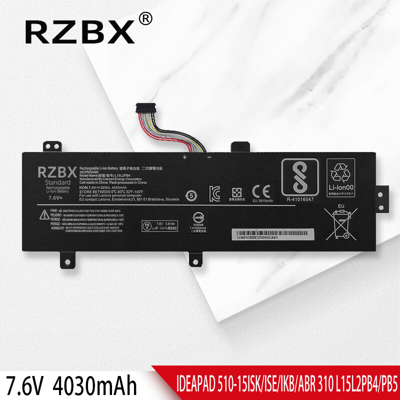 RZBX-batería para ordenador portátil, pila para LENOVO IdeaPad 310-15ISK 310-15IKB/15ABR 510-15IKB L15L2PB5 L15M2PB5 L15C2PB5 L15M2PB3 L15C2PB3