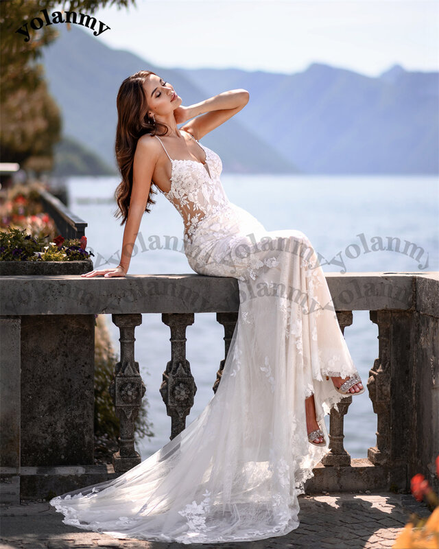 Yoranmy – 4 robes De mariée style bohème pour femmes, tenue De mariage style sirène, collection 2023