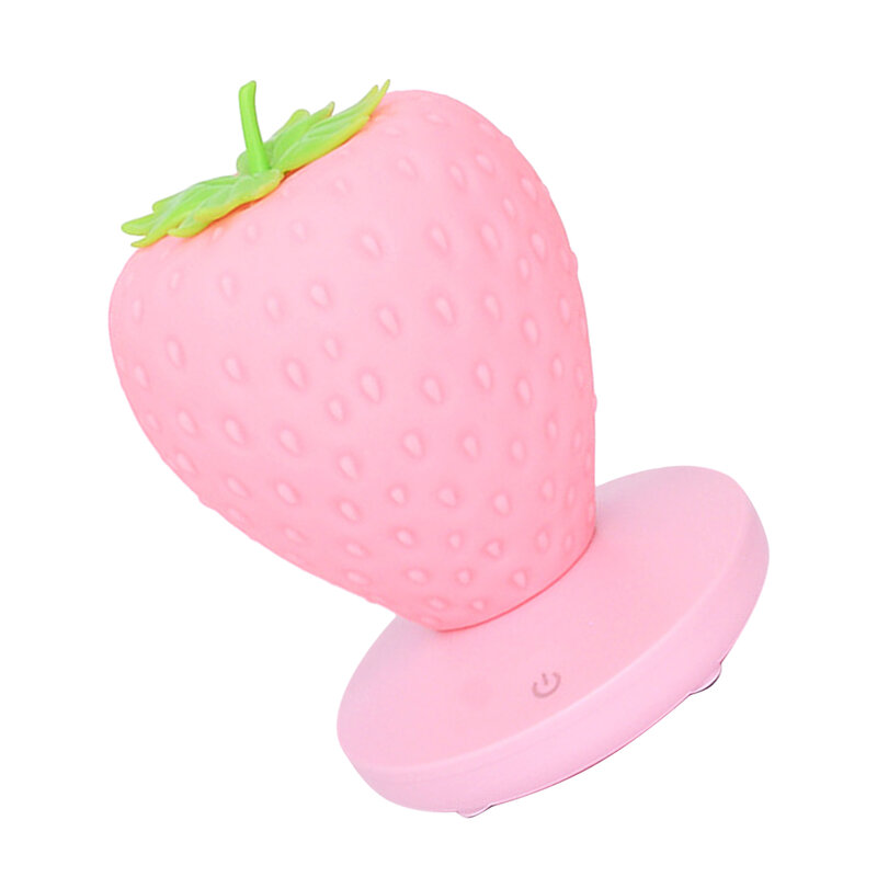 Strawberry Night Light Children's Bedside Night Lamp Cute Silicone Strawberry Lamp Unique Light Gift For Birthday Festival Party