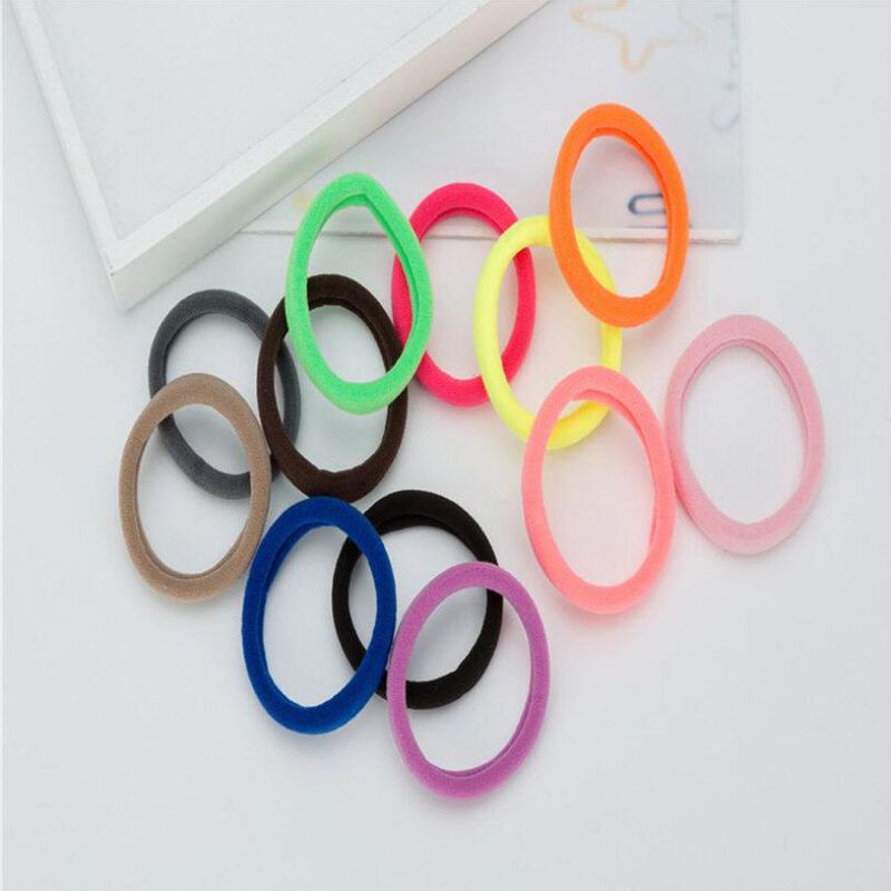 10/30/60pcs Girls Colorful Basic Elastic Hair Bands Children Ponytail Holder Rubber Band Headband Scrunchies Hair Accessories