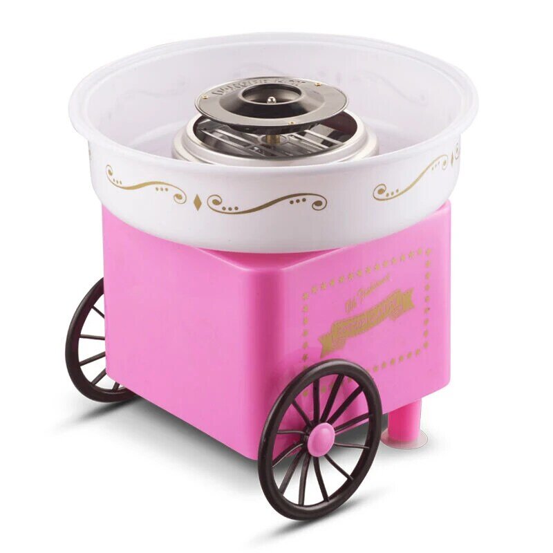Mesin pembuat permen katun listrik DIY Mini mesin gula katun portabel pesta rumah Marshmallow mesin hadiah anak-anak alat pesta HWC