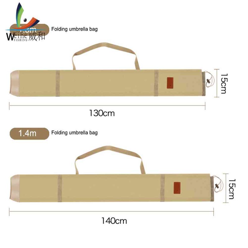 Bolsa de paraguas de pesca multifuncional, aparejos de pesca de gran capacidad, engrosamiento de lona resistente al desgaste para pescadores
