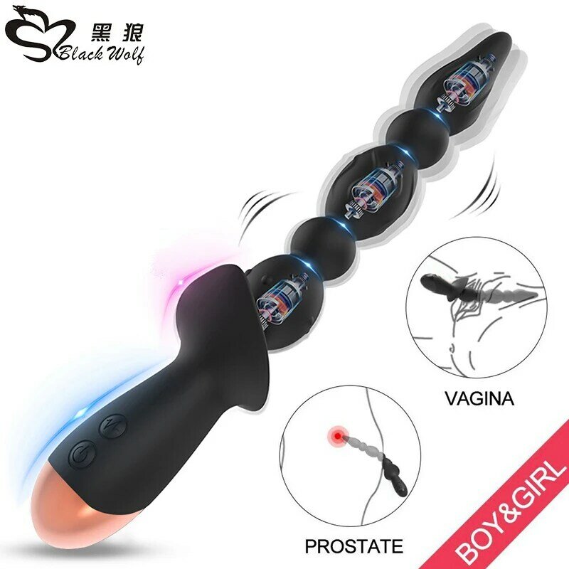 Magnetic chargin Shock Anal Plug Prostate Massager Intelligent Butt Plug Female Masturbator Anal Bead Erotic Sex Toys for Couple