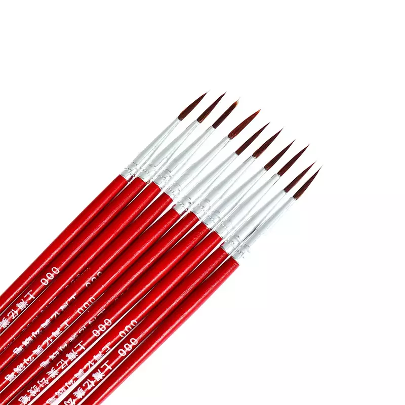 10 PCs/Set Fine Hand Painted Thin Hook Line Pen Art Supplies Drawing Art Pen Paint Brush Nylon Brush Acrylic Painting Pen