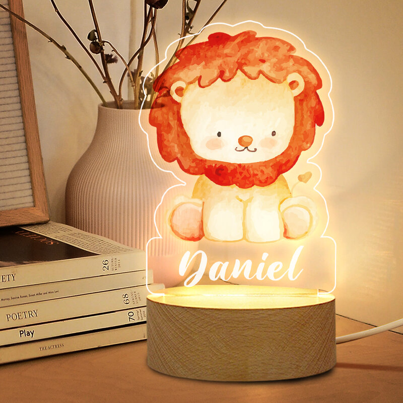 Regalo di compleanno per bambini personalizzato cartone animato Anime USB luce notturna decorazione della camera da letto domestica con lampada da notte per la protezione degli occhi dei bambini