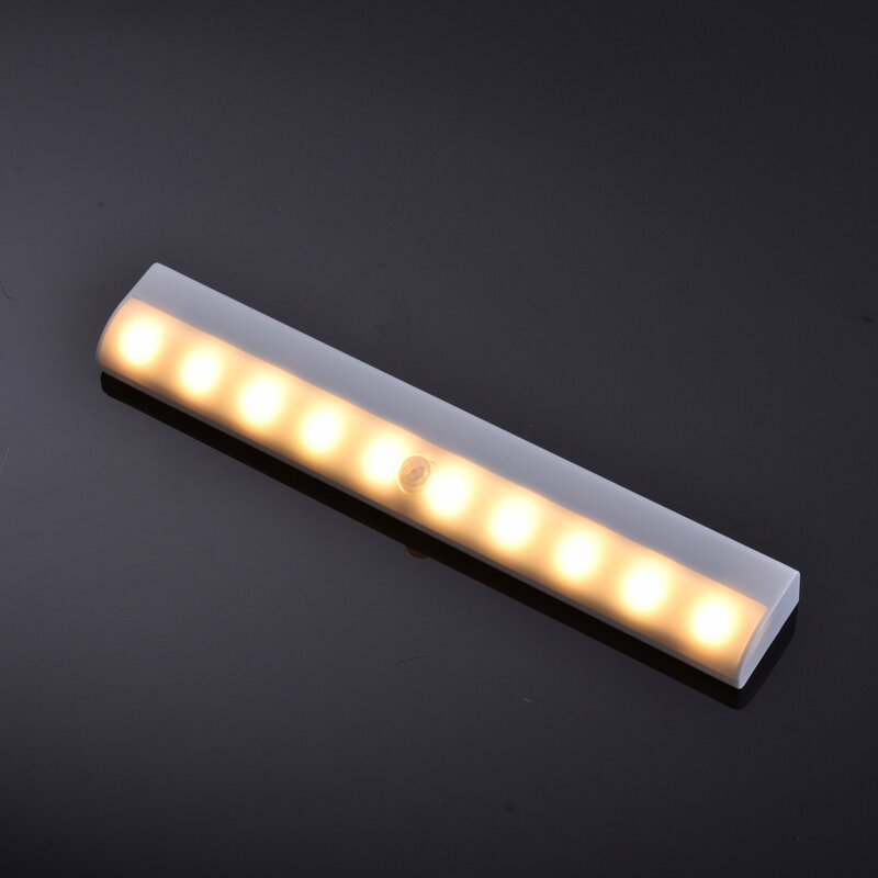 Motion Sensor Night Light Potable 10 LED Closet Lights Battery Powered Wireless Cabinet  IR Infrared Motion Detector Wall Lamp