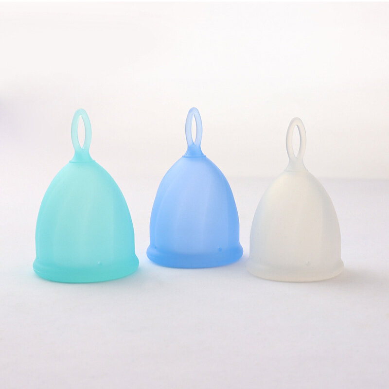 Portable Menstrual Cup Medical Silicone Tab Leak-proof Women Menstrual Period Cup Feminine Hygiene Product