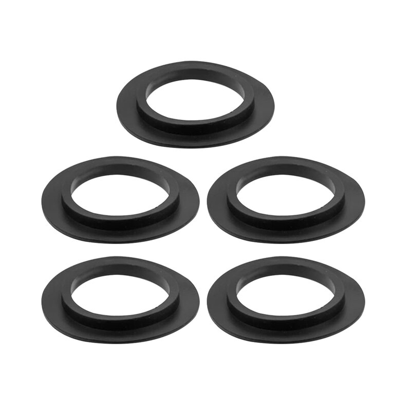 5pcs Repair Seal Ring Stopper Replacement Parts Sink Strainer Washer Easy Install Basket For Kitchen Gasket Durable Black