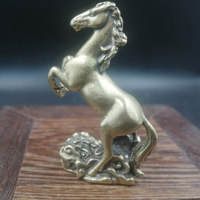 Retro solide messing pferd zu erfolgreiche bronze Xiao Junma auto büro schreibtisch ornamente mini muscle pferd