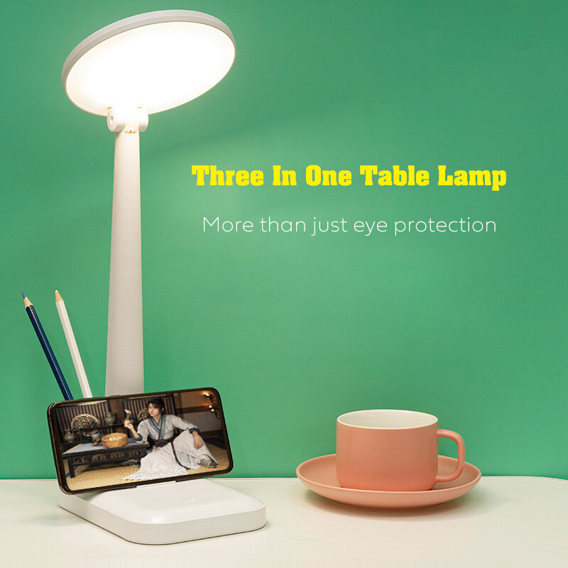 Lámpara LED de mesa recargable para protección ocular, luz de escritorio regulable con batería de ion de litio de 1200mAh, Flexible, novedad de 2021