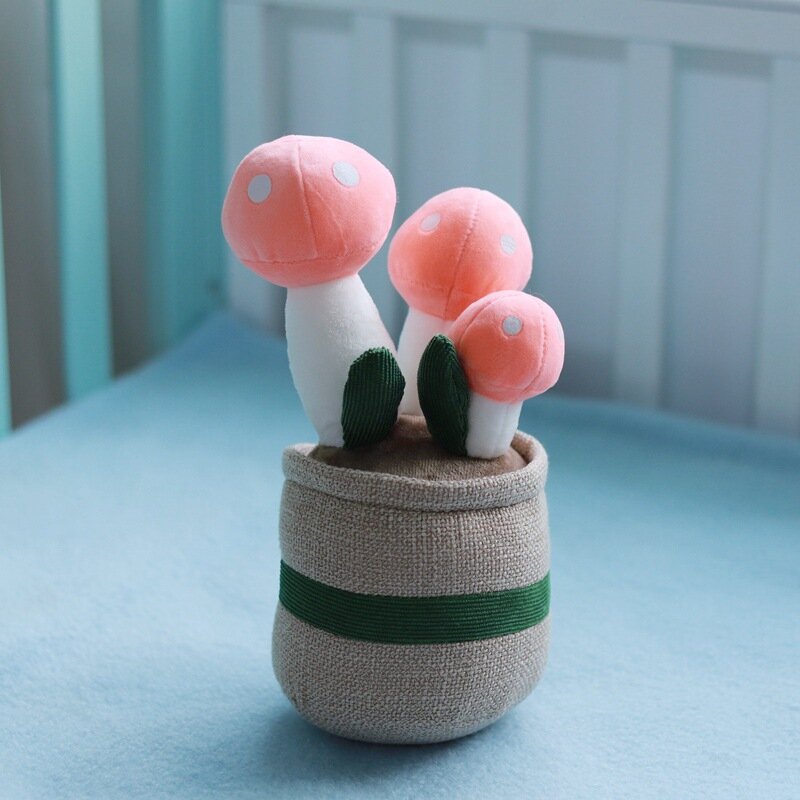 Lindos juguetes de peluche creativos de felpa, planta de simulación de tulipán verde, decoraciones de plantas, accesorios para el hogar, habitación, oficina, escritorio, Ou pequeño