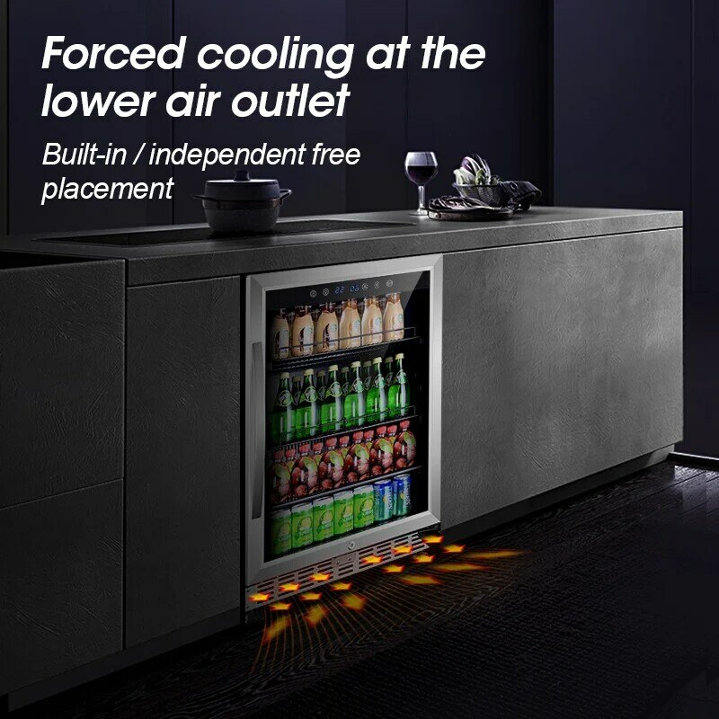 Odino ขนาดใหญ่ความจุจอแสดงผล LED Mini ไวน์และเครื่องดื่มตู้เย็น Cooler สำหรับครัวเรือน