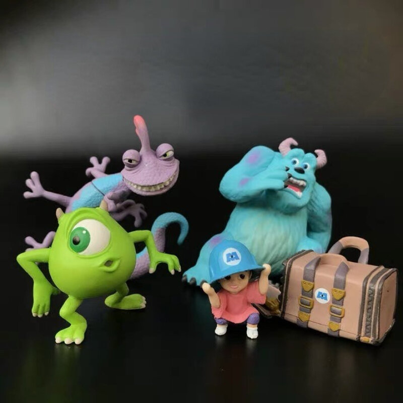 アニメーションモンスター大学かわいいフィギュアmikwazowski james p。子供のためのいたずらしゃぶしゃぶのおもちゃ,ギフトのための小さなおもちゃ
