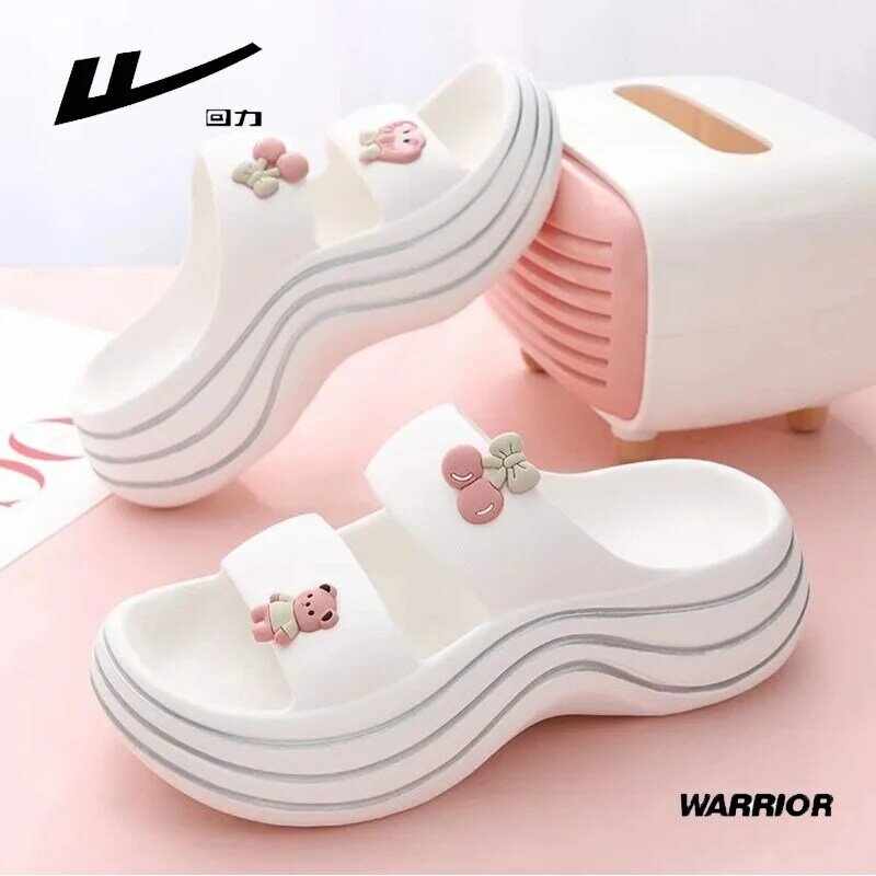 Warrior-Sandalias de plataforma con punta abierta para mujer, zapatillas cómodas de arco suave, zapatos de Eva para caminar en la playa al aire libre, 2023