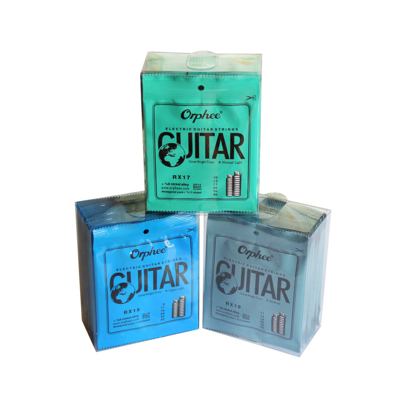 Orphee-cuerdas de guitarra de acero niquelado para guitarra eléctrica, paquete Original de venta al por menor