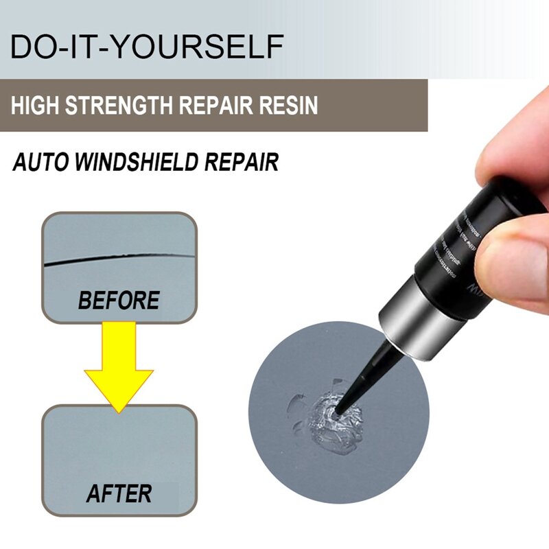 Car Glass Nano Repair Fluid Car Windshield Repair Agent Resin Crack Glass Repair Kit Glass Corrector Kit Car Crack Repair Tool