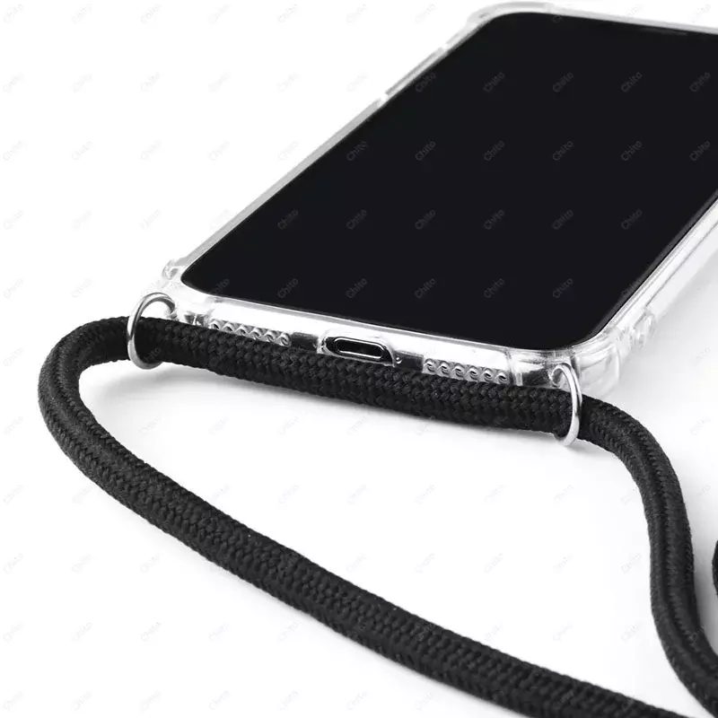 Clear Phone Case For Samsung Galaxy S22 S21 S20 Plus Ultra S10 S9 S8 S 21 Note 20 10 9  Case With Strap Chain Cord Lanyard Cover
