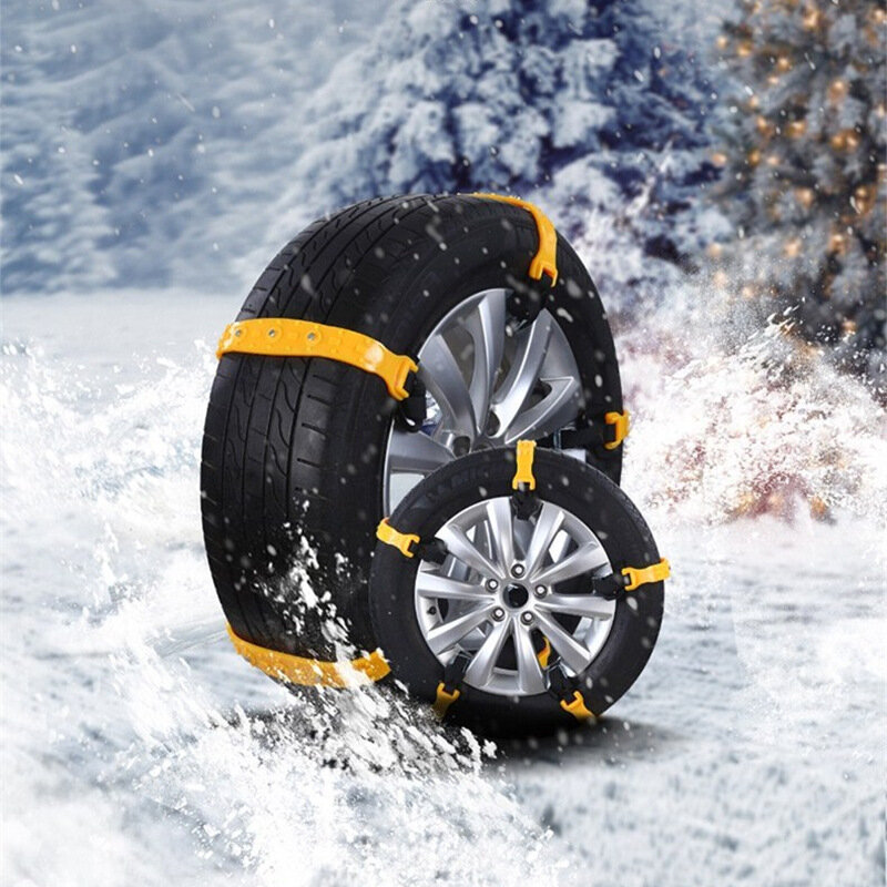 1PC Car Wheel Chains TPU Auto Snow Chain Belt Emergency Tire Car Wheel Snow And Ice Chain Tyre Driving Outdoor For Car SUV Safey