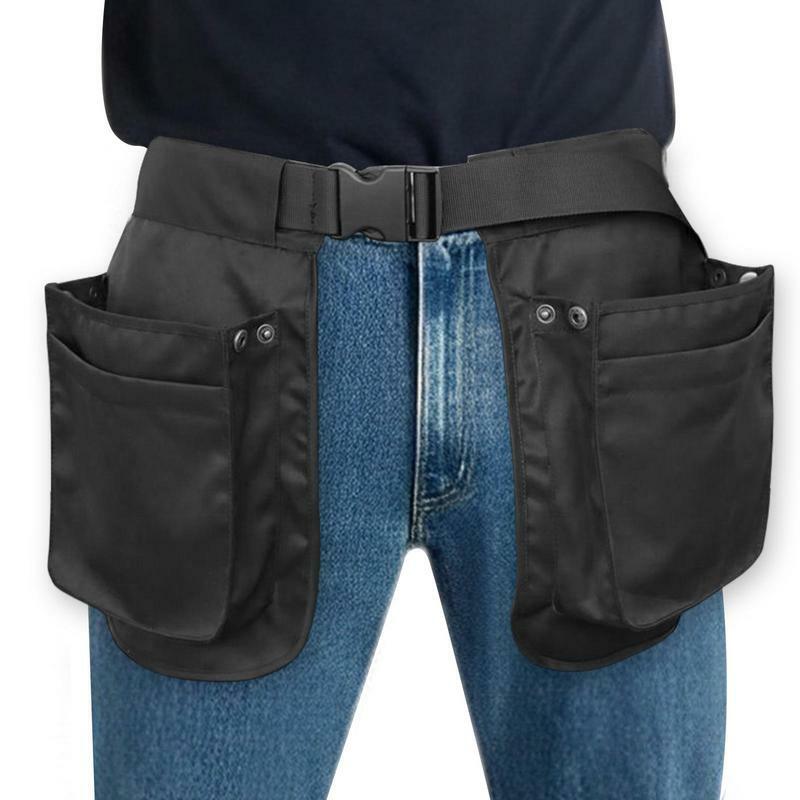 Cinturón de herramientas de cintura Unisex ajustable, bolsa de cinturón de tela de construcción duradera/delantal de trabajo para correr, trotar y caminar con perros