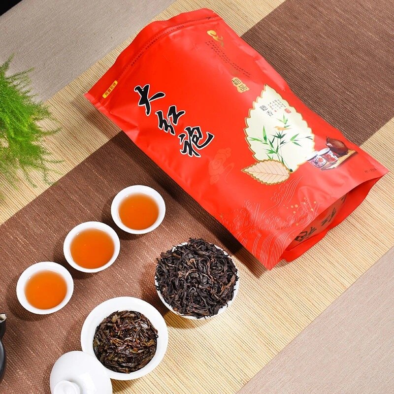 China aaa alta qualidade dahongpao oolong chá orgânico verde avançado saco com zíper presente frete grátis