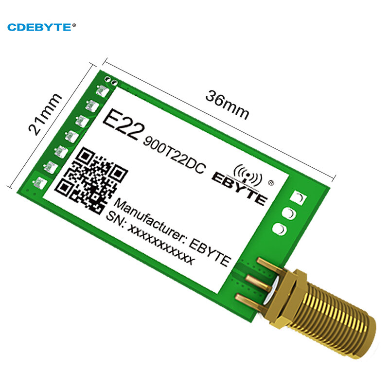 SX1262 LoRa RF Modul UART 868MHz 915MHz 22dBm 5Km CDEBYTE E22-900T22DC Spread Spectrum SMA-K DIP Tetap Pemancar Nirkabel IoT