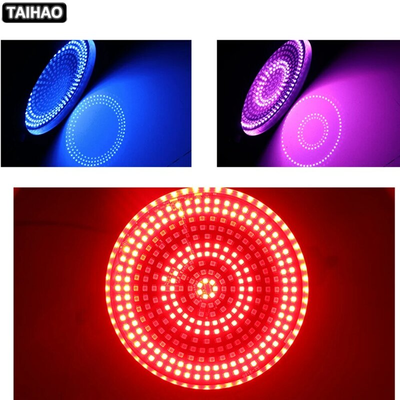 4 PCS 315 round strobe KTV private room bar stage disco wedding performance LED full-color voice-activated strobe light