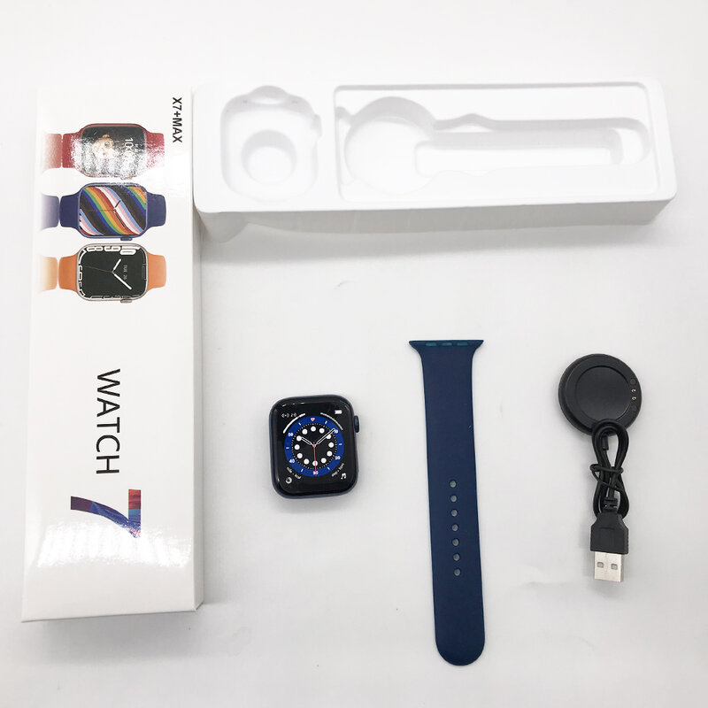 Reloj inteligente deportivo IWO14 para hombre y mujer, Smartwatch resistente al agua con Bluetooth y llamadas, compatible con i7 PRO Max X8MAX W17, modelo X7 + MAX 2022