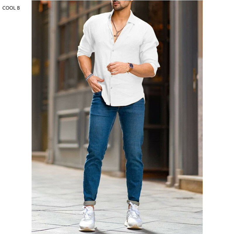 Camicie di lino estive per uomo Chemise Homme Camisa Masculina camicette Ropa Hombre Roupas Masculinas abbigliamento uomo abbigliamento Vintage