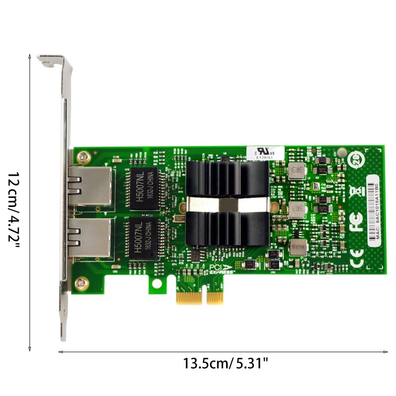 منفذ مزدوج نيك PCI اكسبرس X1 جيجابت بطاقة الشبكة ل 82576-T2 محول إيثرنت 1000Mbps RJ45 منافذ سطح المكتب بطاقة الشبكة