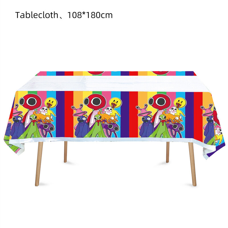 Regenbogen Freunde Geburtstag Party Dekorationen Papier Tasse Banner Tischdecke Kuchen Topper Luftballons Für Kinder Junge Baby Dusche Liefert