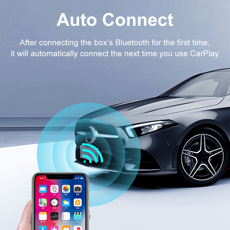 Carlinkit 4.0/3.0 for Wired to Wireless CarPlay Adapter Android Auto Box Dongle Blue Car Multimedia Player Activator Accessories