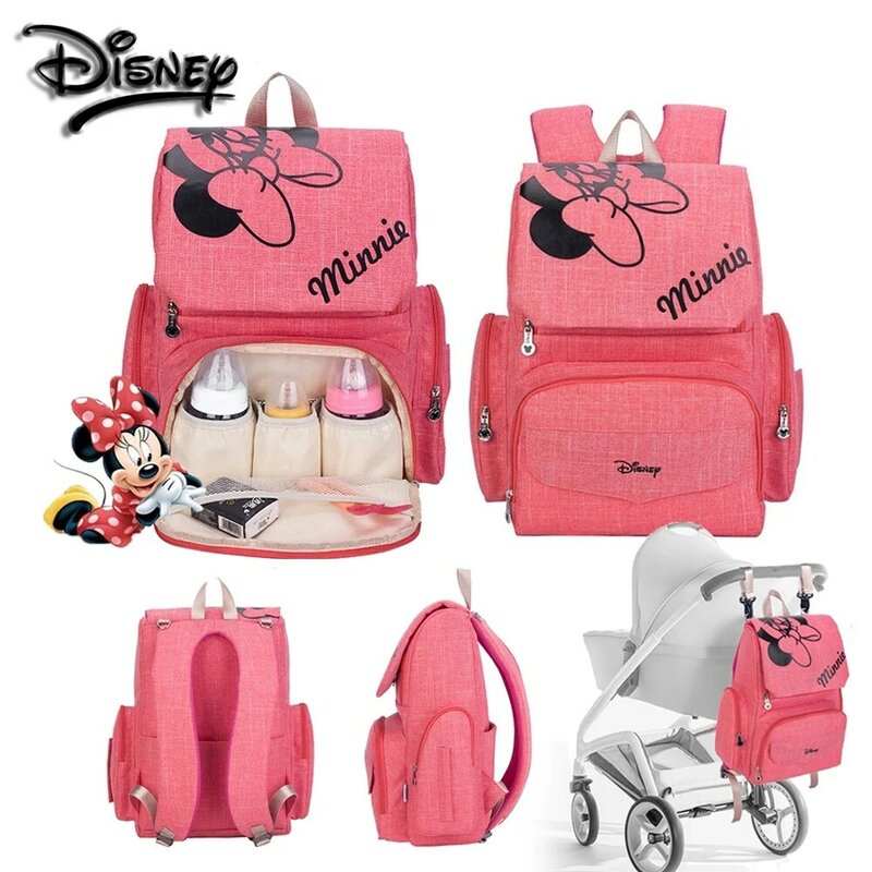 Disney designer sacos mãe anti-roubo bebê fralda mochilas para as mulheres maternidade pacotes de luxo mamãe viagem sacos de fraldas feminino