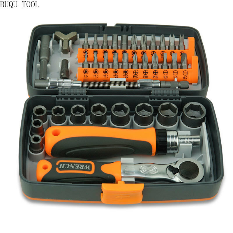 Daicamping-Juego de destornilladores multiherramientas 38 en 1, caja de herramientas de combinación doméstica, conjunto de herramientas de mano de tornillo de Hardware, ahorro de trabajo