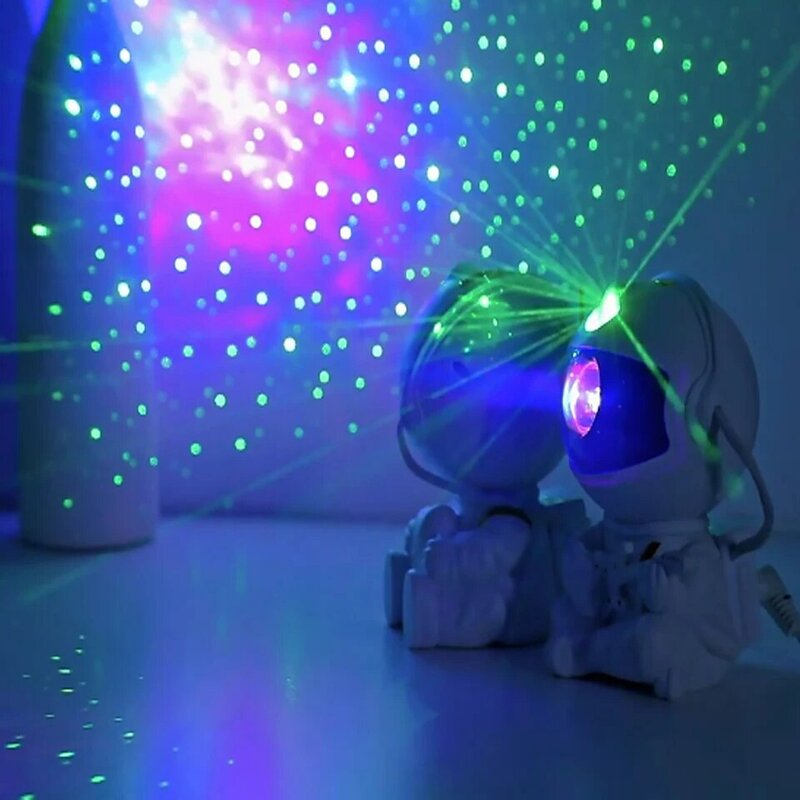 Astronauta lâmpada do projetor céu estrelado galáxia projetor noite luz astronauta lâmpada para o quarto decoração do aniversário da criança