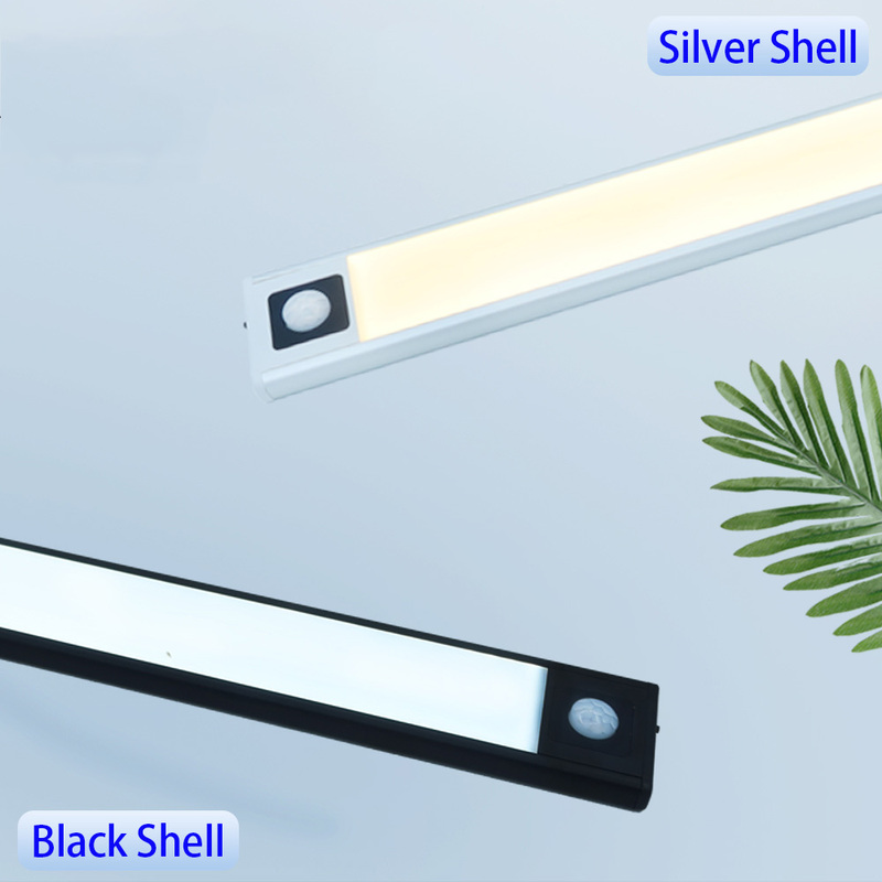 Luce notturna a LED luce per armadietto USB ricaricabile sottile sensore di movimento luce per armadio cucina camera da letto illuminazione intelligente luce di lettura