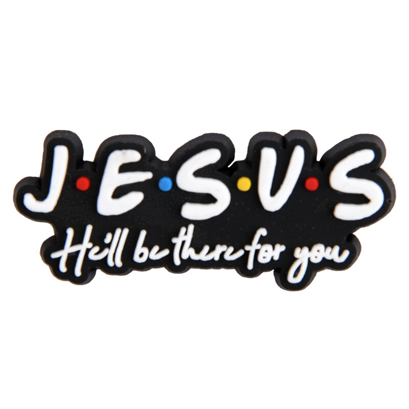 Breloques en forme de croix pour hommes et femmes adultes, chaussures noires, thème de la Bible, avec jésus, la vierge marie, accessoires pour bracelets