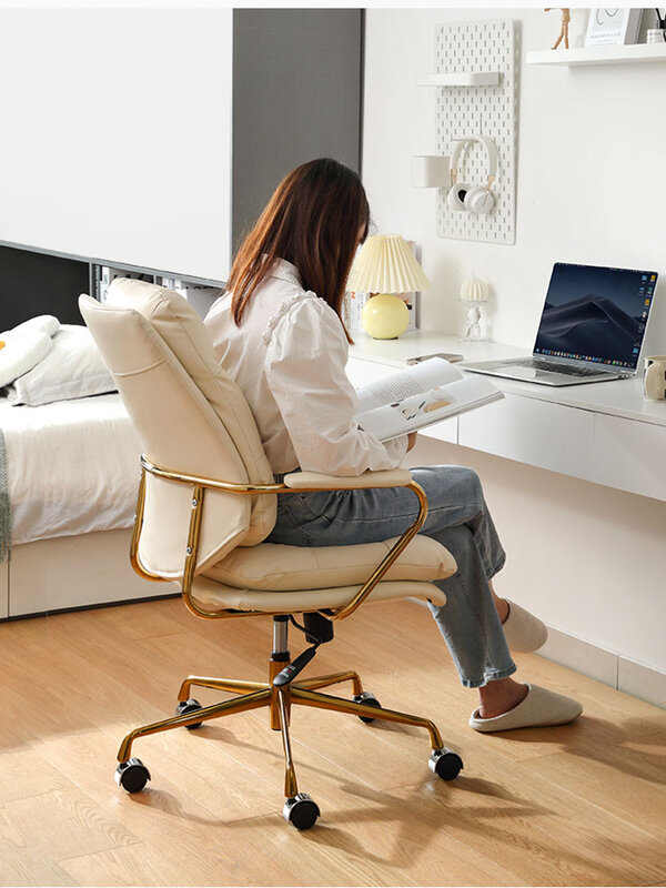 Компьютерное кресло для дома и офиса, эргономичное сиденье в скандинавском стиле, мягкий подъемный диван для гостиной