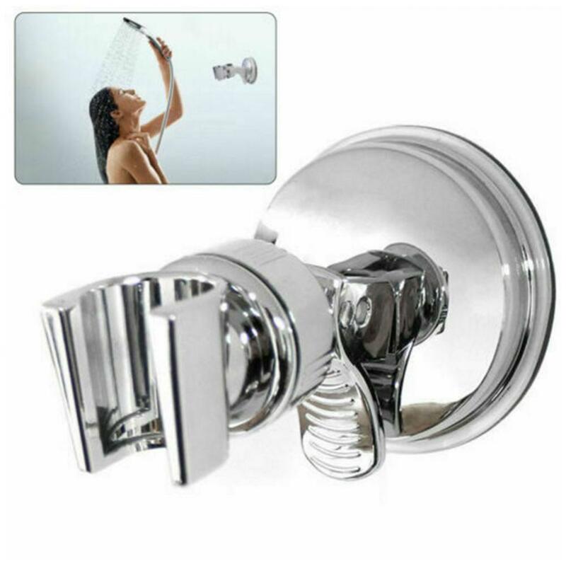 Universal Adjustable Hand Shower Holder Suction Cup Holder Full Plating Shower Rail Head Holder Bathroom Bracket Stable Rotation