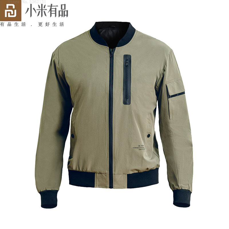 Xiaomi skah jaqueta casual masculina, casaco curto clássico com bolsos multifuncionais, à prova de vento e água repelente