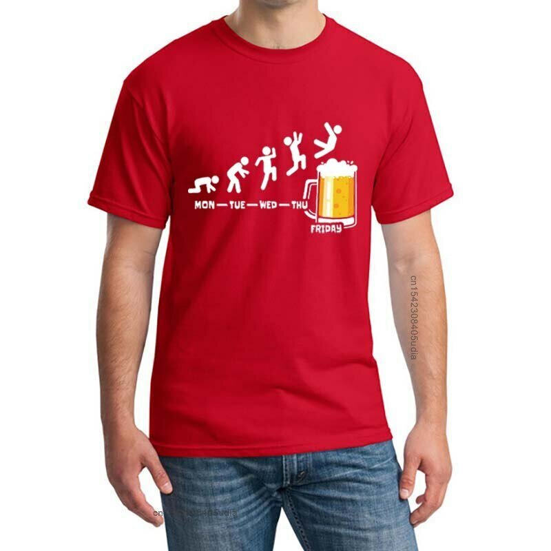 Week Craft Beer T-shirt Grappige Mannen Top Korte Mouw T-shirt Mannen T-shirt Mannen Shirt Dronken Tiener Drinken
